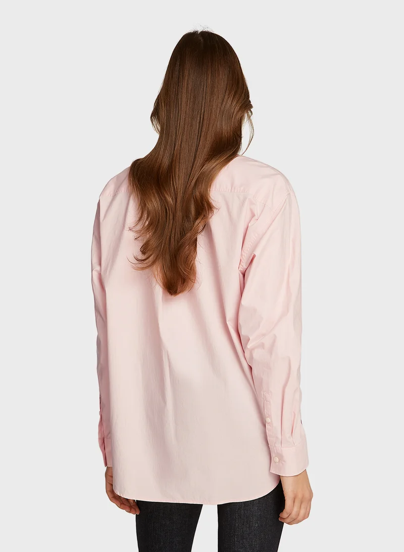 كالفن كلاين جينز Woven Label Relaxed Shirt