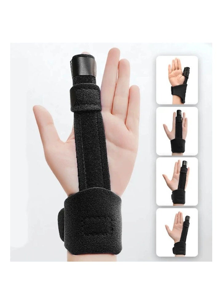 PYC Finger Splint, Adjustable Finger Extension Splint for Mallet Finger, Finger Knuckle Immobilization, Finger Fractures,and Pain Relief, One Size, Fits All Fingers - Image 1
