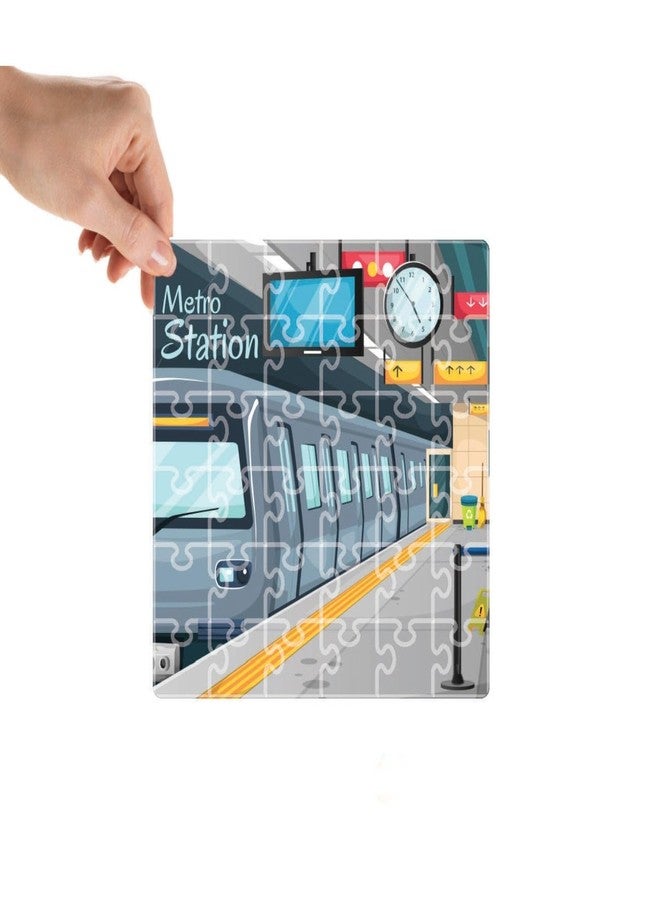 Mittimate Metro Station Jigsaw Puzzle Game for Kids Age 4 to 6 Old I 36 Pieces Puzzle Toy I Birthday Gift for Children - Image 1