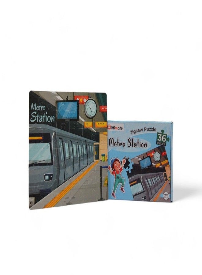 Mittimate Metro Station Jigsaw Puzzle Game for Kids Age 4 to 6 Old I 36 Pieces Puzzle Toy I Birthday Gift for Children - Image 3