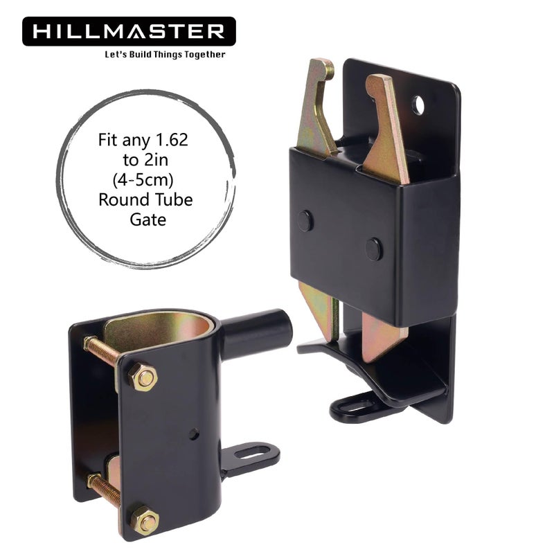 HILLMASTER Heavy Duty 2 Way Farm Gate Latch, Two Way Fence Gate Latch for Metal Gates Livestock Cattle Gate Latches Gate Hardware for Horse Corrals, Ranches(Screws and Instructions Included) - Image 4