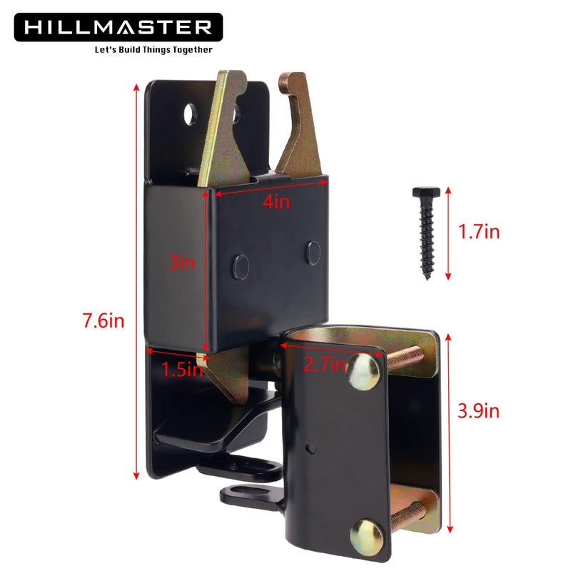 HILLMASTER Heavy Duty 2 Way Farm Gate Latch, Two Way Fence Gate Latch for Metal Gates Livestock Cattle Gate Latches Gate Hardware for Horse Corrals, Ranches(Screws and Instructions Included) - Image 2