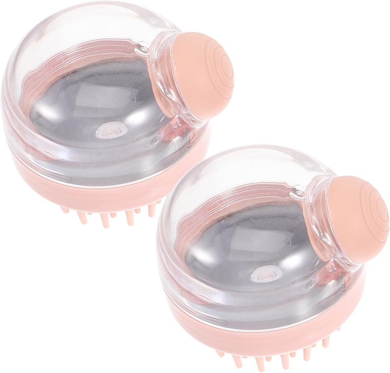 2PC Portable Hair Wash Brush Set Multifunctional Bathing Brush for Scalp Exfoliation Massage Household and PET Use - Image 1