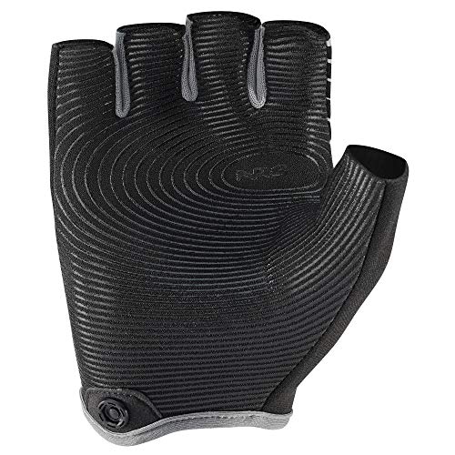 NRS Half-Finger Guide Gloves (Black, X-Small) - Image 2
