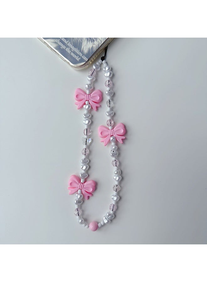 NIBEMINENT Phone Charm/ Chain Strap for Women Girls, Sweet And Cool Girl's Versatile Cell Phone Case Lanyard Wrist Strap 