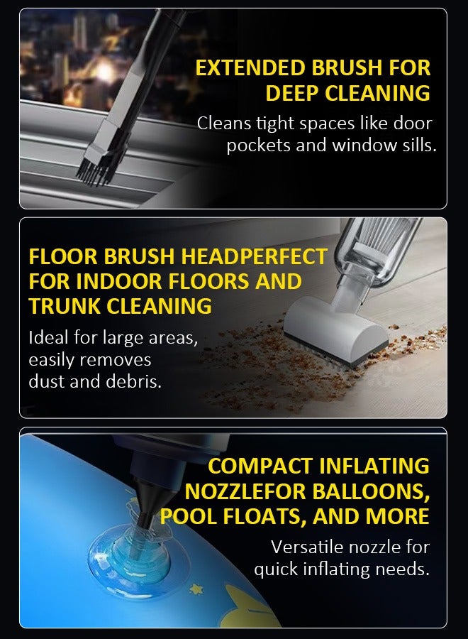 Powerful Wireless Car Vacuum Cleaner with Dual Suction Modes and Multi-Functional Nozzle Set - Image 5