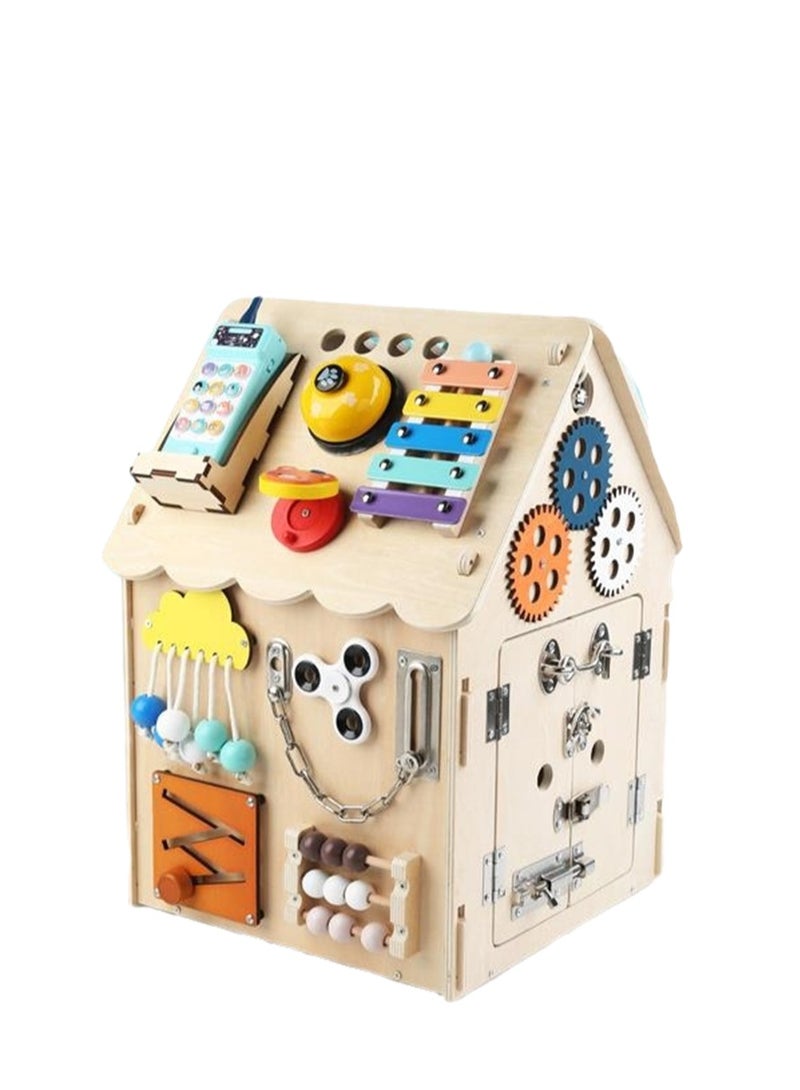Multifunctional children's teaching aids busy box house multiple games early education educational toys - Image 1