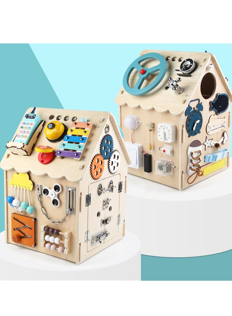 Multifunctional children's teaching aids busy box house multiple games early education educational toys - Image 2