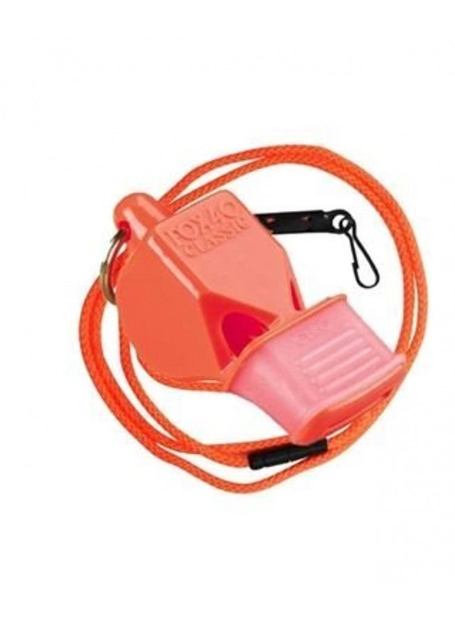 Fox 40 Tri-Foxco Orange Classic Pealess Whistle, 115 db (Single with Lanyard) (LEPUSHPDJ6463) - Image 1