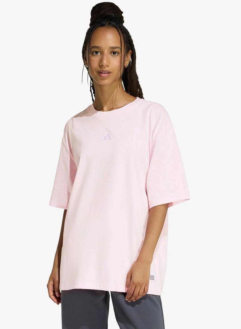 Adidas Mini Embroidery Oversized Graphic T-Shirt