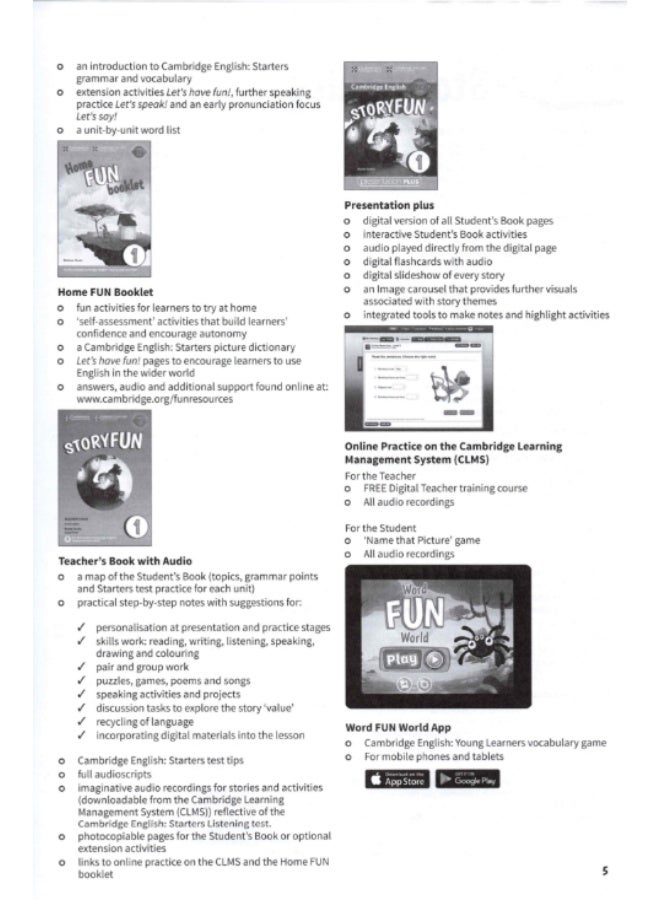 كتيب كامبريدج ستوري فن آند هوم فن - المستوى 1 - كتاب المعلم - Image 3