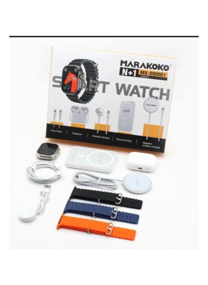 Marakoko - Ultra Watch 3G Package With Three Straps Wireless Power Bank AirPods And Wireless Mobile Charger From Marakoko - Image 1