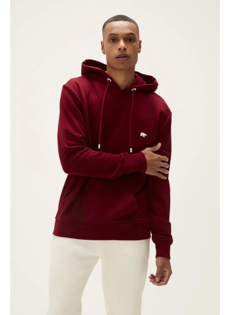 Bad Bear Long Story Hoodie Claret Red Men's Sweatshirt 22.02.12.034-C65