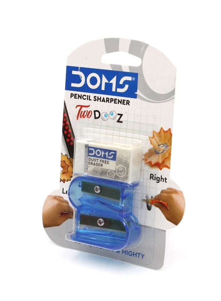 DOMS 2-Piece Sharpener With Eraser Set Assorted Colours - Image 3