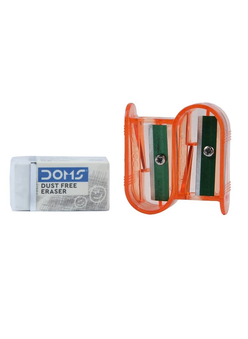 DOMS 2-Piece Sharpener With Eraser Set Assorted Colours - Image 5
