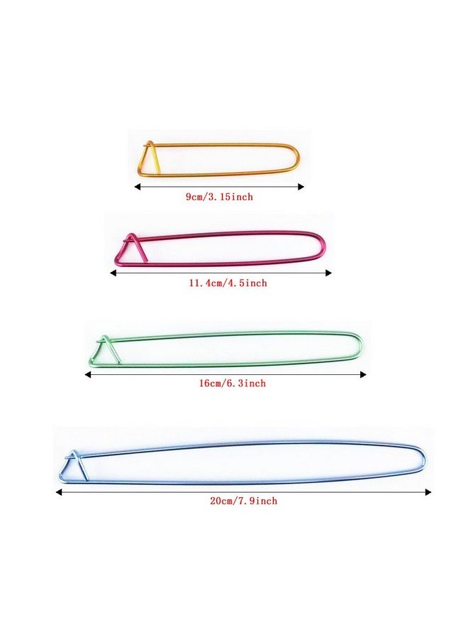 BronaGrand - 8Pcs Colorful Aluminum Yarn Stitch Holder Crochet Hooks Knitting Needle Stitch Holders - Image 1