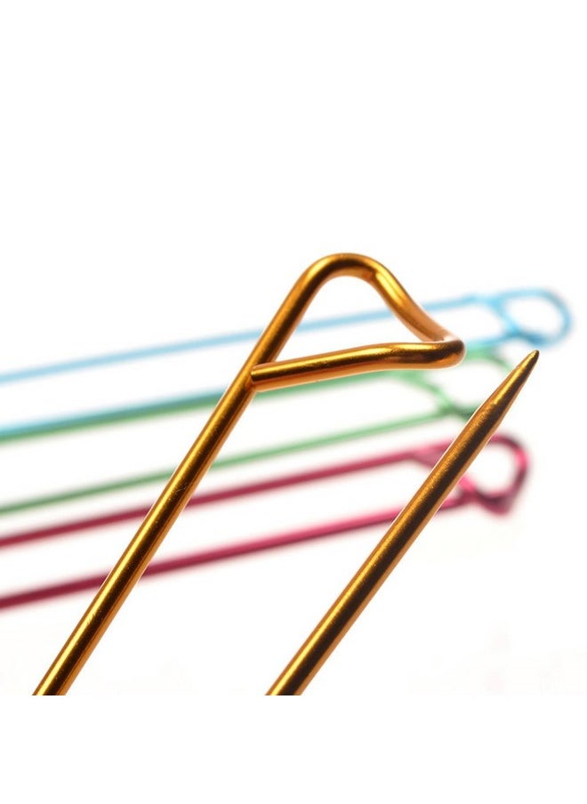 BronaGrand - 8Pcs Colorful Aluminum Yarn Stitch Holder Crochet Hooks Knitting Needle Stitch Holders - Image 1