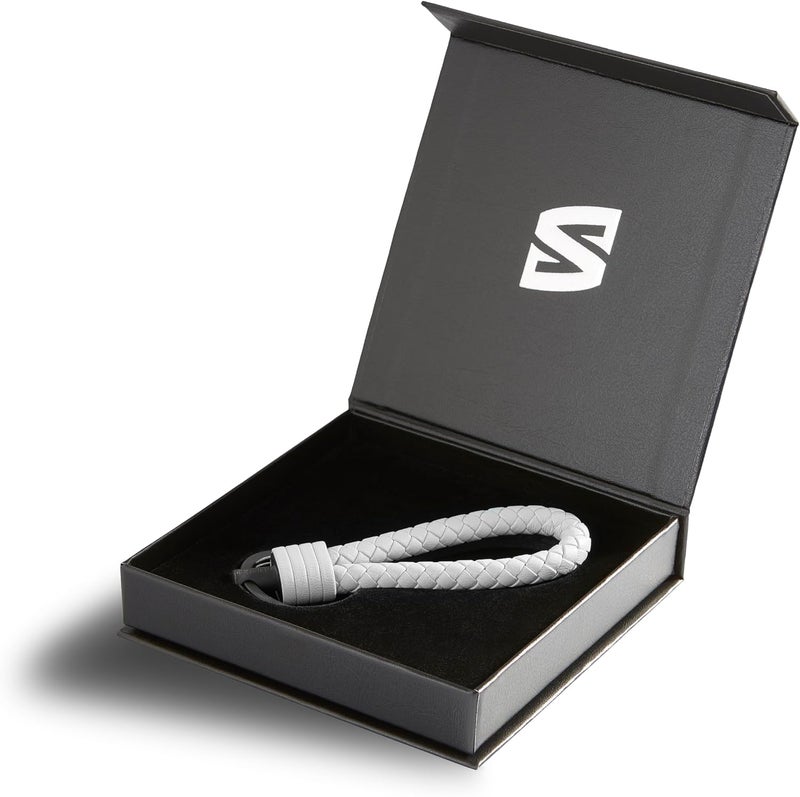SERASAR Key Ring Car Made Of Leather With Stainless Steel Key Fob - Additional Rings For Small Keys - Ideal For Car, Motorcycle, Bicycle & House - With Gift Box For Men And Women - Image 3