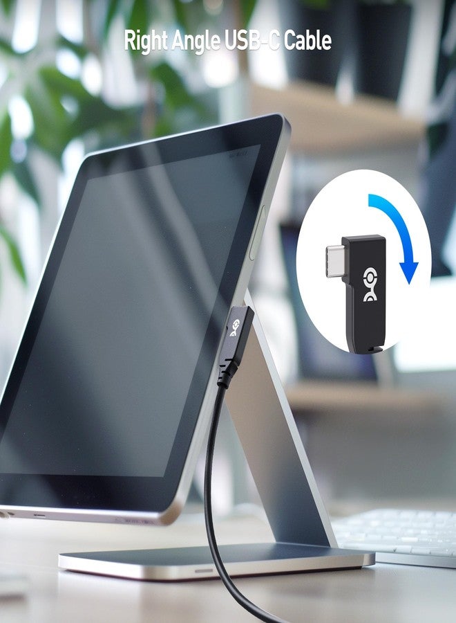 Cable Matters 40Gbps Right Angle USB 4 Cable 3.3 ft, Supports Up to [8K@60Hz / 4K@240Hz Video, 240W Charging, 40Gbps Data Transfer] USB4 Cable Right Angle, Compatible with Thunderbolt 4, MacBook, XPS - Image 3