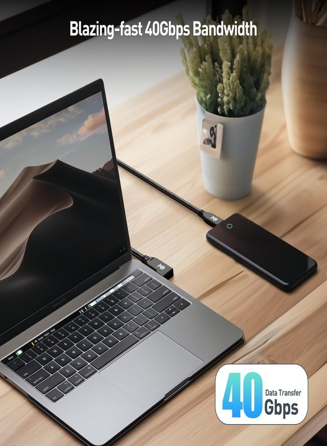 Cable Matters 40Gbps Right Angle USB 4 Cable 3.3 ft, Supports Up to [8K@60Hz / 4K@240Hz Video, 240W Charging, 40Gbps Data Transfer] USB4 Cable Right Angle, Compatible with Thunderbolt 4, MacBook, XPS - Image 4