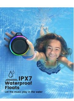 Excefore Bluetooth Shower Speaker, Portable Bluetooth Speakers, IP67 Waterproof Wireless Speaker with Dynamic Lights, True Wireless Stereo, Crisp Clear Sound, for Sports, Pool, Beach, Hiking, Camping  - Image 2