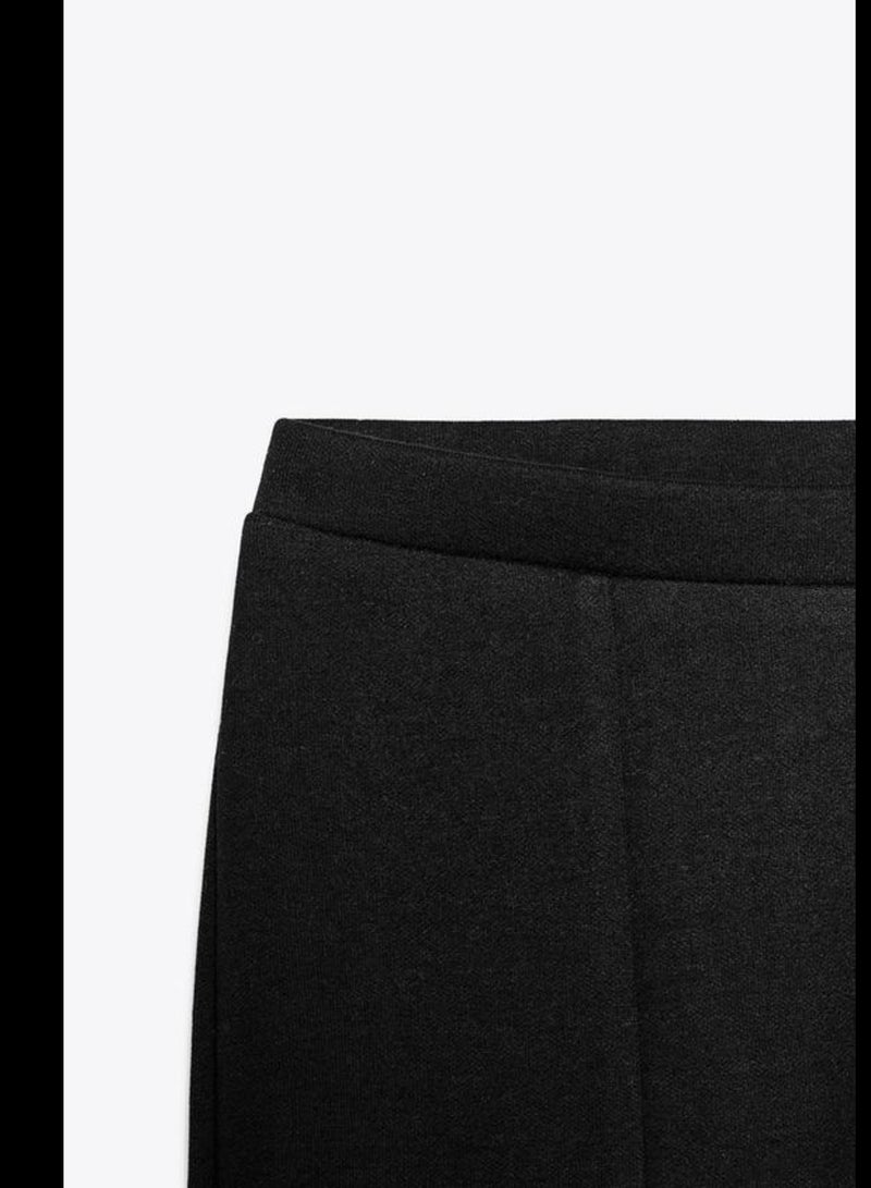 سوفت ستيبس نطلون نسائي واسع بخصر عالٍ – قطن إنترلوك ناعم | قصة أنيقة مع رباط خصر – مقاس M - Image 4