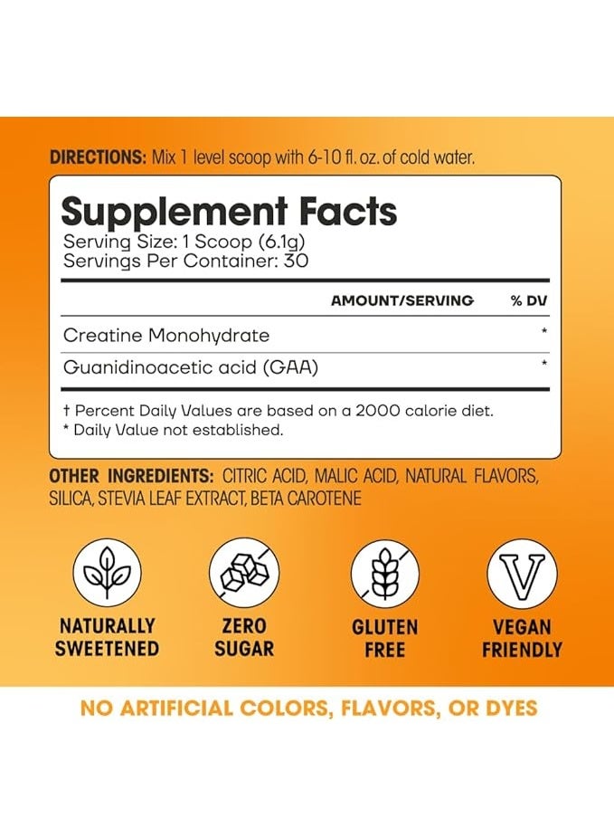 Fit & Lean Creatine for Women, My Lean Creatine Powder Complex with GAA, Muscle Performance, Cognitive Function and Less Bloating, Reduced Water Retention, Orange Sherbert, 30 Servings - Image 3