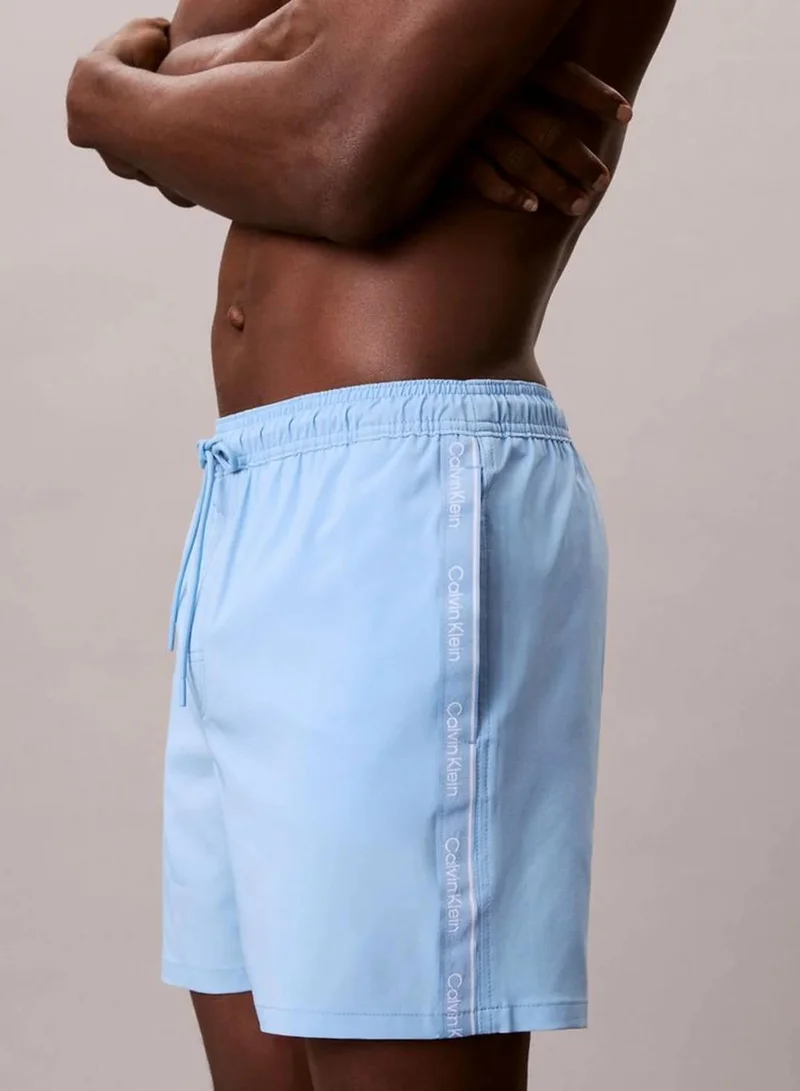 Calvin Klein Gulf Blue Core Solid Swim Shorts for Men | Best Price UAE