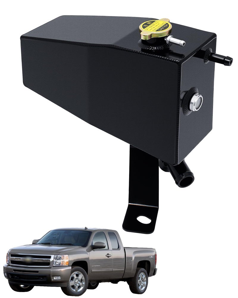 Quixofiber 603-054 22870828 Engine Coolant Reservoir Tank with Cap Compatible with Chevy Silverado GMC Sierra 1500 2500 3500 HD Cadillac Escalade ESV EXT 2007-2013 Coolant Overflow Tank Replace 22797286 15833723 - Image 1