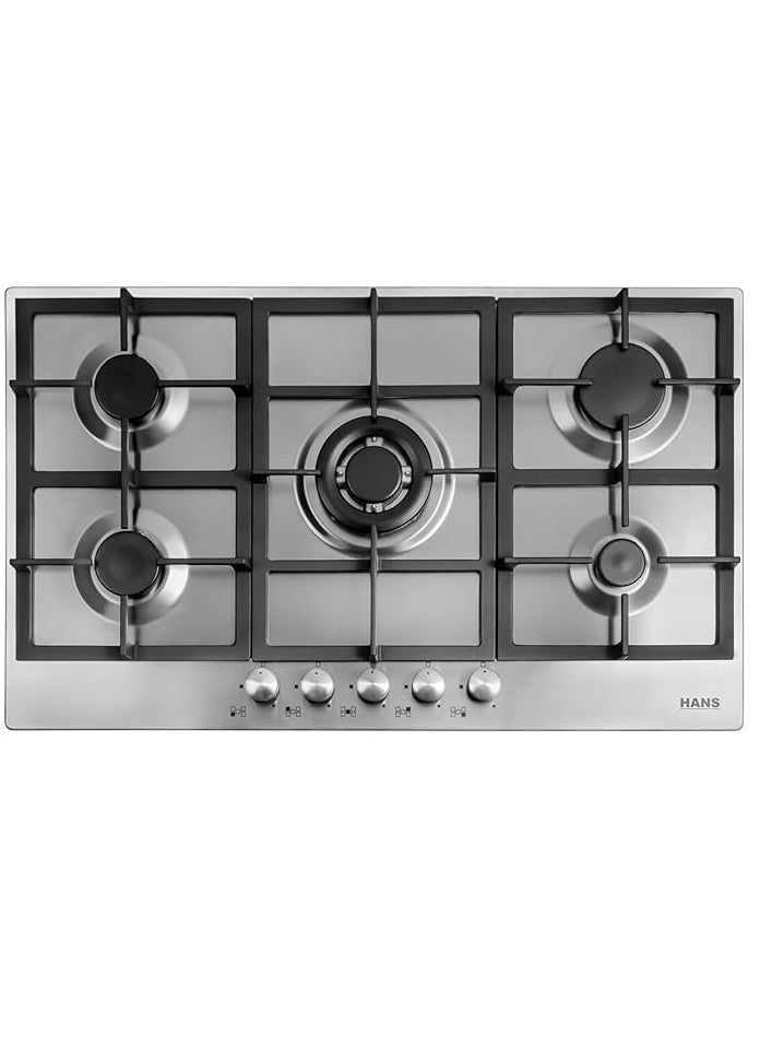 Built in 90 cm  Gas Hob Stainless Steel  5 Burners HANS 9710-24 - pzsku/Z7542E320D0018751E3FAZ/45/_/1718209617/0bf308d4-afc1-4c2a-b1b8-841c3573ba51