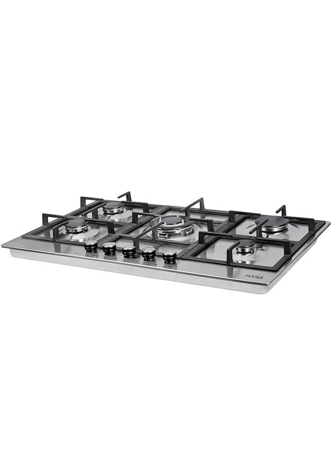 Built in 90 cm  Gas Hob Stainless Steel  5 Burners HANS 9710-24 - pzsku/Z7542E320D0018751E3FAZ/45/_/1718209647/7dbe63db-632b-401f-9f3f-779574b9cbc2