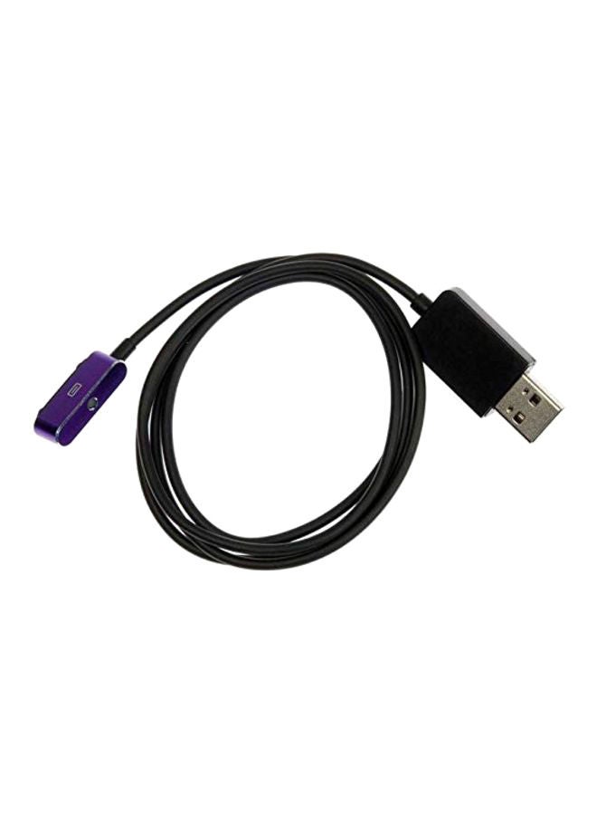 Loquat Magnetic Aluminum Charging Cable For Song Xperia Smart Phone Black/Purple - Image 1
