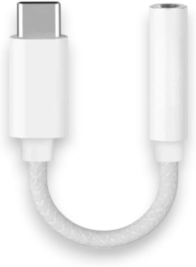 USB C To 3.5 mm Aux Cable Female Converter Headphone Jack Adapter Compatible with Iphone 15, 15 Pro, Pro Max, Ipad Pro, Ipad Air, Type C (Compatible with Iphone 15 (white))
