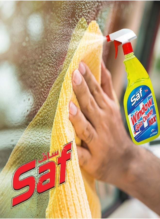 SAF Window & Glass Cleaner 750ml - Yellow SW3 (Pack of 3) | Streak-Free, Fast Drying, Powerful Cleaning Formula for Glass, Mirrors, and Windows  - Image 2