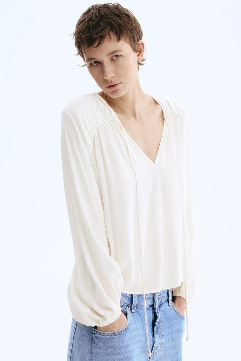 H&M Oversized viscose blouse