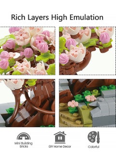 KASTWAVE Bonsai Tree Building Blocks Set, Cherry Blossom Tree House Adult Creative Building Projects, Plant Series Flower Potted Building Blocks Set, Home or Office Decoration for Women (426 Pieces)  - Image 3