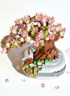 KASTWAVE Bonsai Tree Building Blocks Set, Cherry Blossom Tree House Adult Creative Building Projects, Plant Series Flower Potted Building Blocks Set, Home or Office Decoration for Women (426 Pieces)  - Image 1
