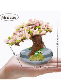 KASTWAVE Bonsai Tree Building Blocks Set, Cherry Blossom Tree House Adult Creative Building Projects, Plant Series Flower Potted Building Blocks Set, Home or Office Decoration for Women (426 Pieces)  - Image 4