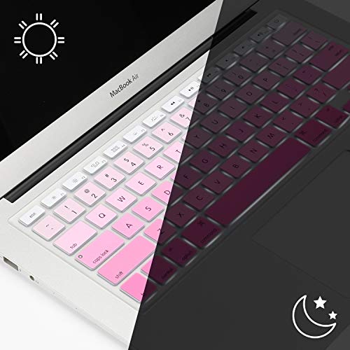 Allinside Pink Ombre Keyboard Cover Skin for MacBook Pro 13" 15" 17" (2015 or Older Version), MacBook Air 13" A1369/A1466, Older iMac Wireless Keyboard MC184LL/B - Image 4