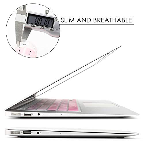 Allinside Pink Ombre Keyboard Cover Skin for MacBook Pro 13" 15" 17" (2015 or Older Version), MacBook Air 13" A1369/A1466, Older iMac Wireless Keyboard MC184LL/B - Image 3