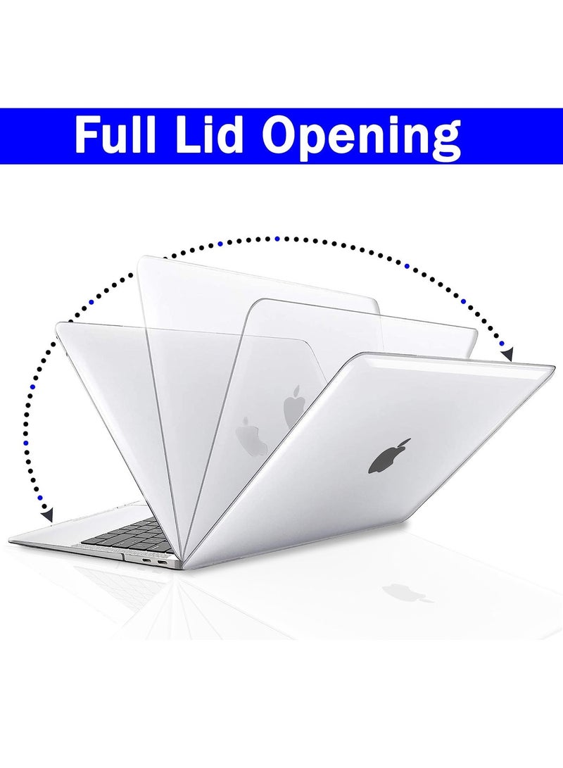 1PCs لـ MacBook Air 13 بوصة حالة M1 A2337 A2179 A1932 ، غطاء قذيفة صلبة واقية متوافق مع حالة MacBook Air M1 13.3 بوصة 2021 2020 2019 2018 Retina Touch ID (واضح) - Image 2