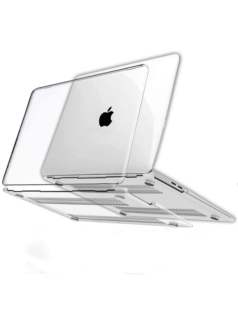1PCs لـ MacBook Air 13 بوصة حالة M1 A2337 A2179 A1932 ، غطاء قذيفة صلبة واقية متوافق مع حالة MacBook Air M1 13.3 بوصة 2021 2020 2019 2018 Retina Touch ID (واضح) - Image 1