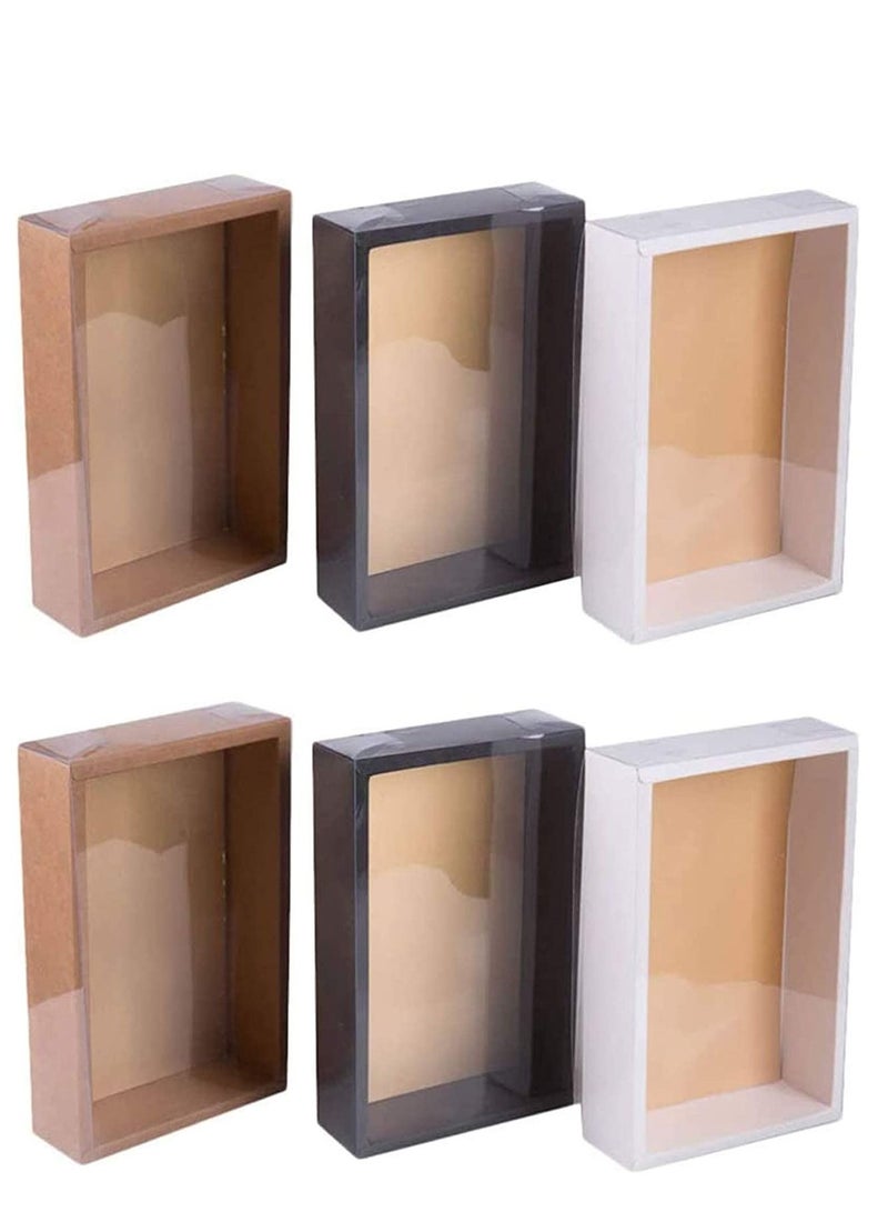 SYOSI 6pcs Bakery Boxes Paper Beautiful Cookie Disposable Cardboard Cupcake Containers Mini Cake Gift - Image 1