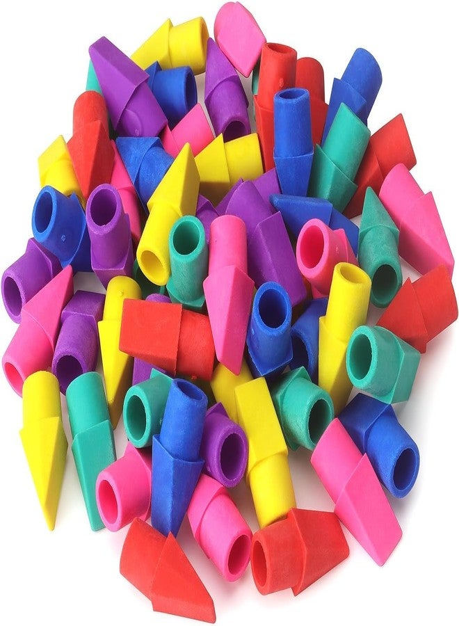 VMZONE Pencil Top Erasers Colored Cap Pencil Eraser Toppers Pencil Studying Supplies for Kid Students Teacher School Classroom (Pack of 20, Multicolor) - Image 2