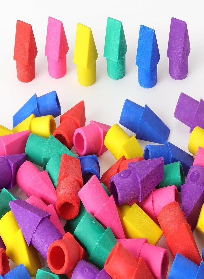 VMZONE Pencil Top Erasers Colored Cap Pencil Eraser Toppers Pencil Studying Supplies for Kid Students Teacher School Classroom (Pack of 20, Multicolor) - Image 1