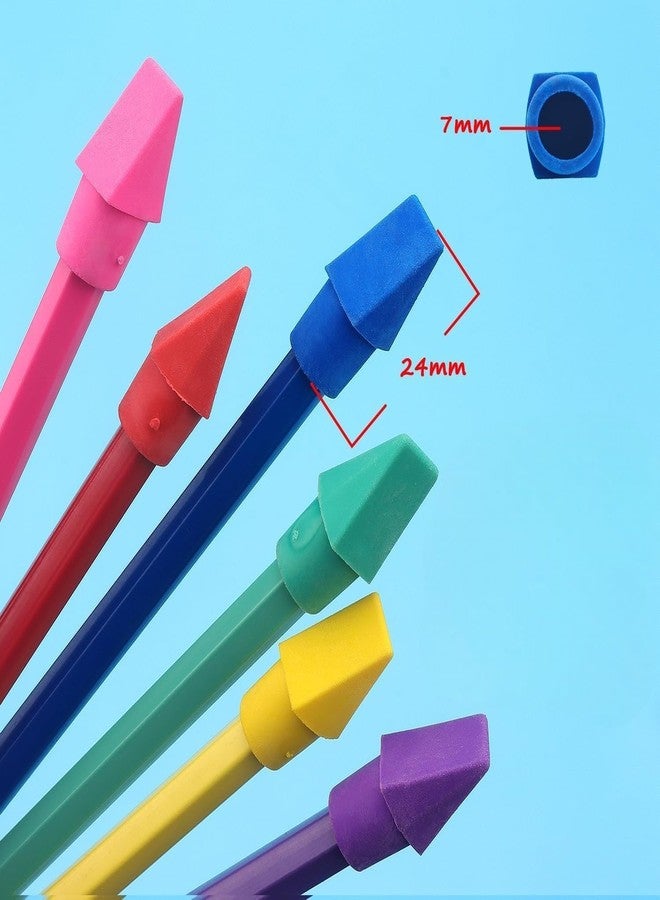 VMZONE Pencil Top Erasers Colored Cap Pencil Eraser Toppers Pencil Studying Supplies for Kid Students Teacher School Classroom (Pack of 20, Multicolor) - Image 3