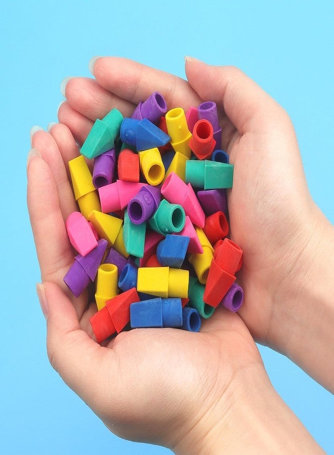 VMZONE Pencil Top Erasers Colored Cap Pencil Eraser Toppers Pencil Studying Supplies for Kid Students Teacher School Classroom (Pack of 20, Multicolor) - Image 5