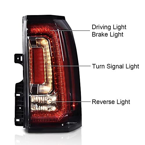 GPLUS مصابيح خلفية LED بار G-PLUS تناسب GMC يوكون/يوكون XL 2019-2020/تناسب GMC يوكون/يوكون XL (دينالي، SLE، SLT) 2015-2018 مصابيح خلفية للسائق والراكب - Image 5