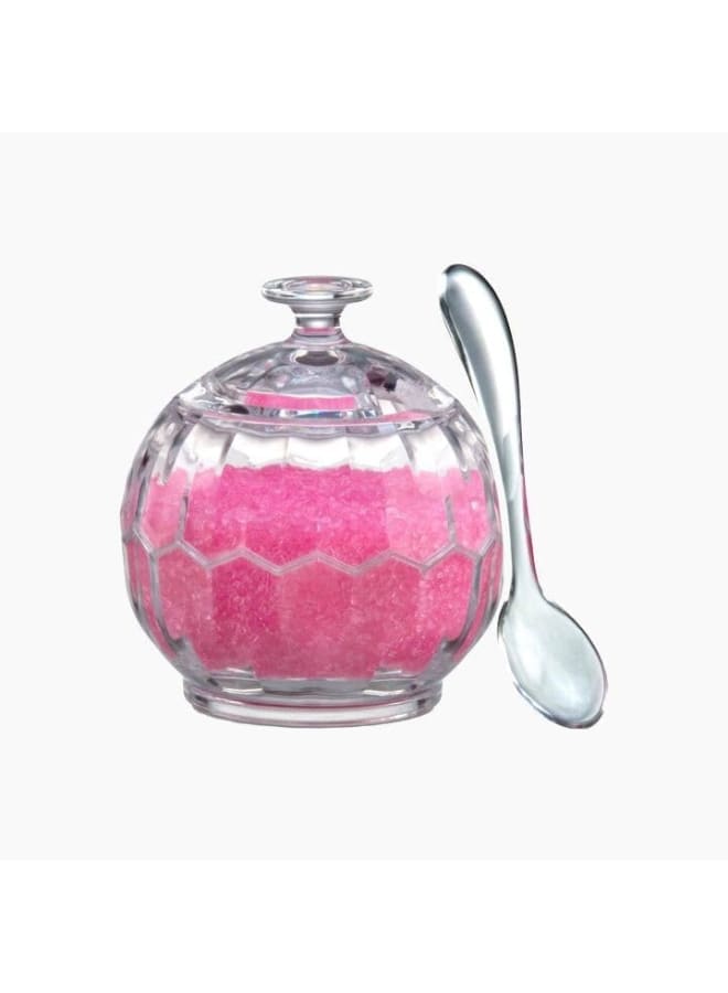 Hec Acrylic Sugar Jar With Spoon, Transparent