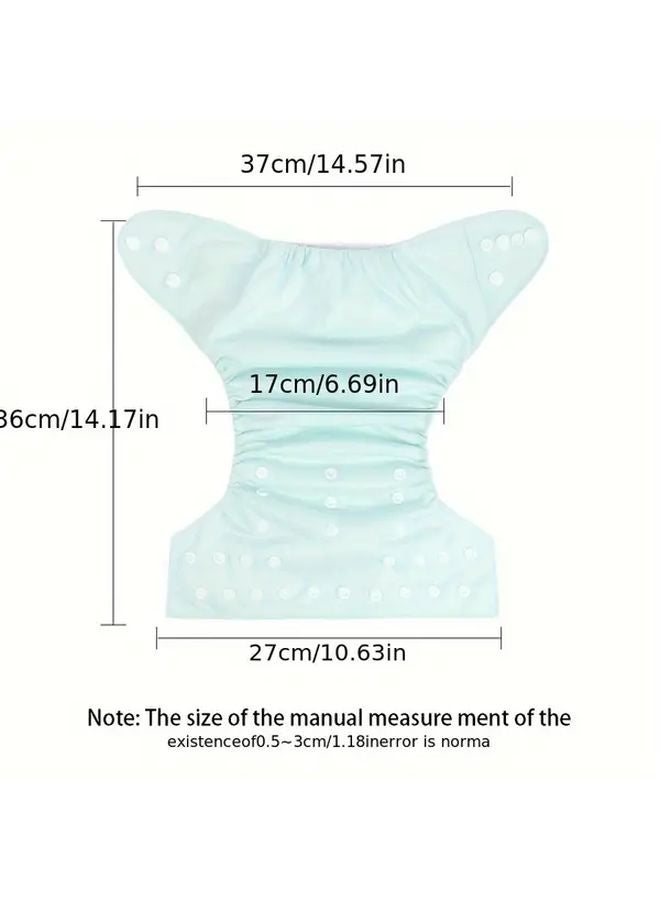 Mixed Color Cloth Diaper Set With Washable Reusable Breathable Polyester Liners - Image 3